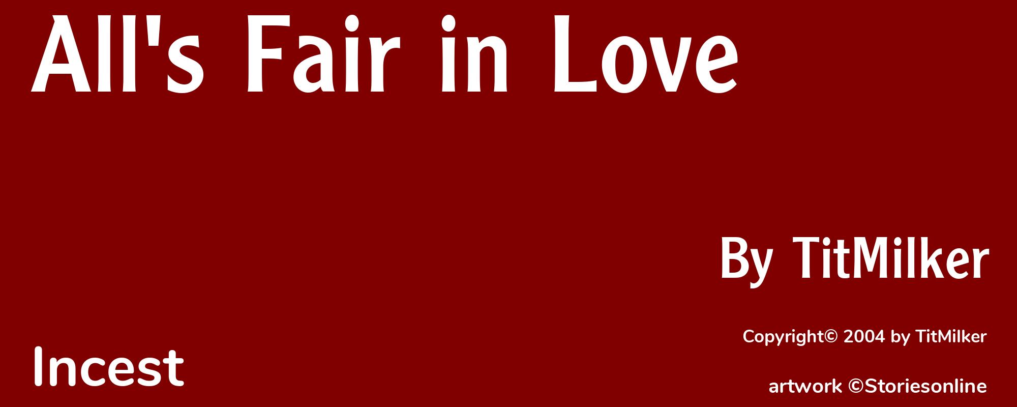 All's Fair in Love - Cover