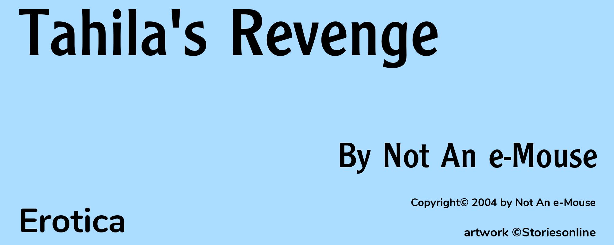 Tahila's Revenge - Cover