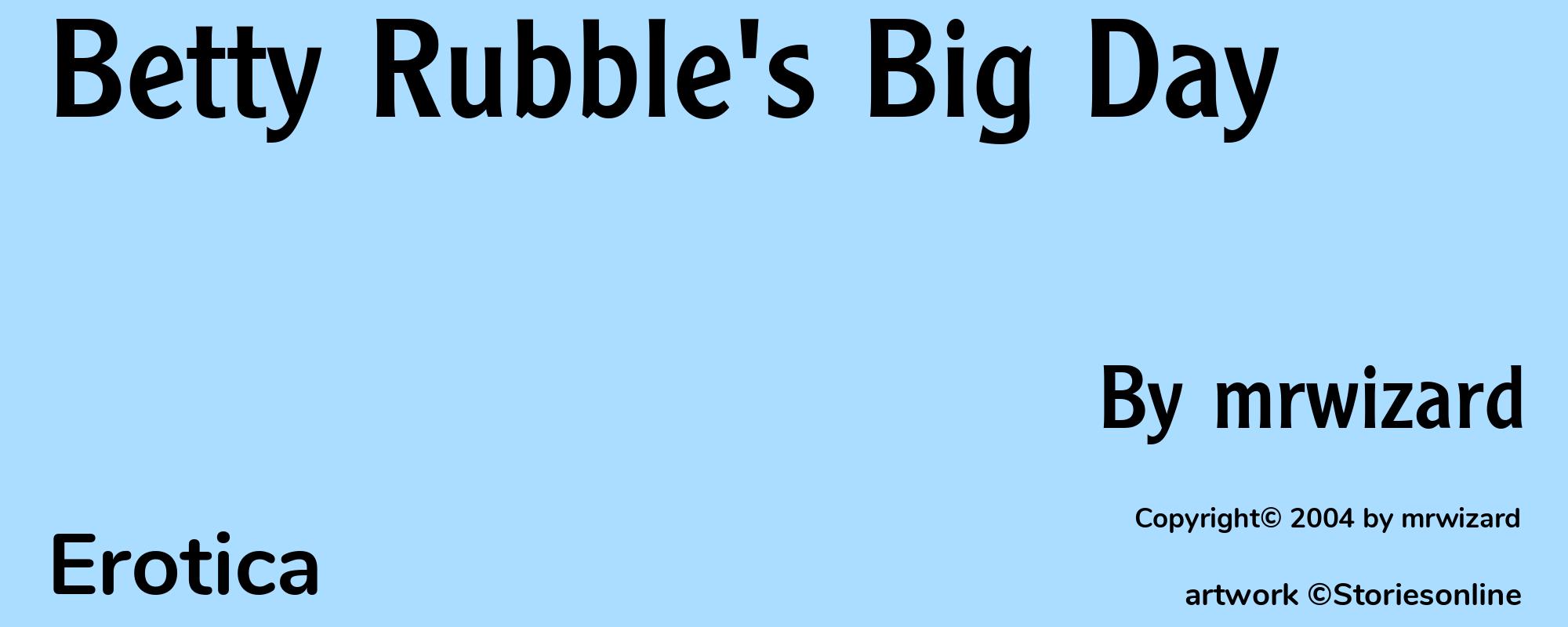 Betty Rubble's Big Day - Cover