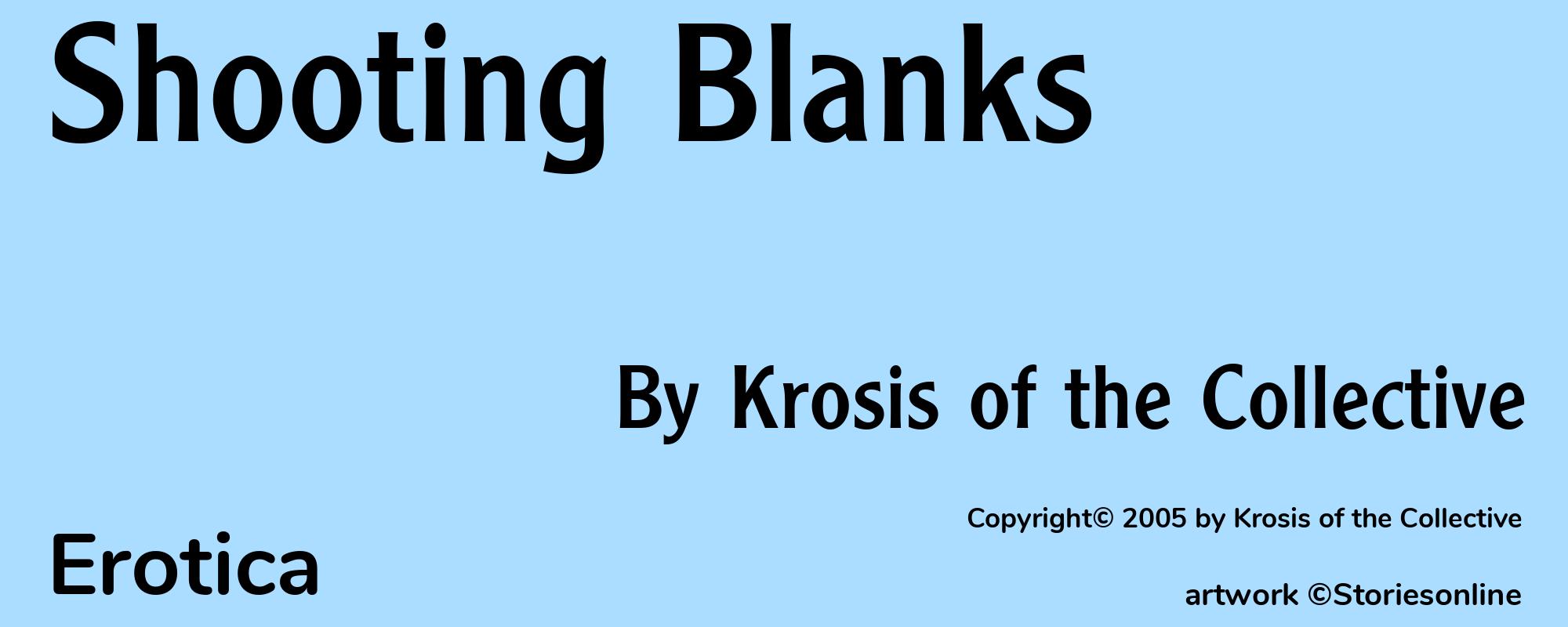 Shooting Blanks - Cover
