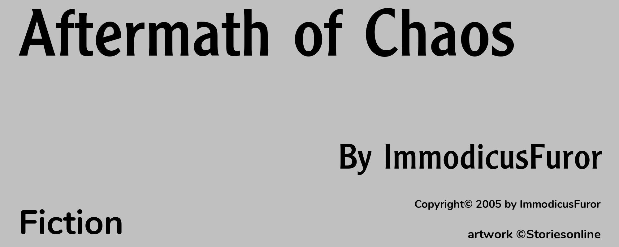 Aftermath of Chaos - Cover