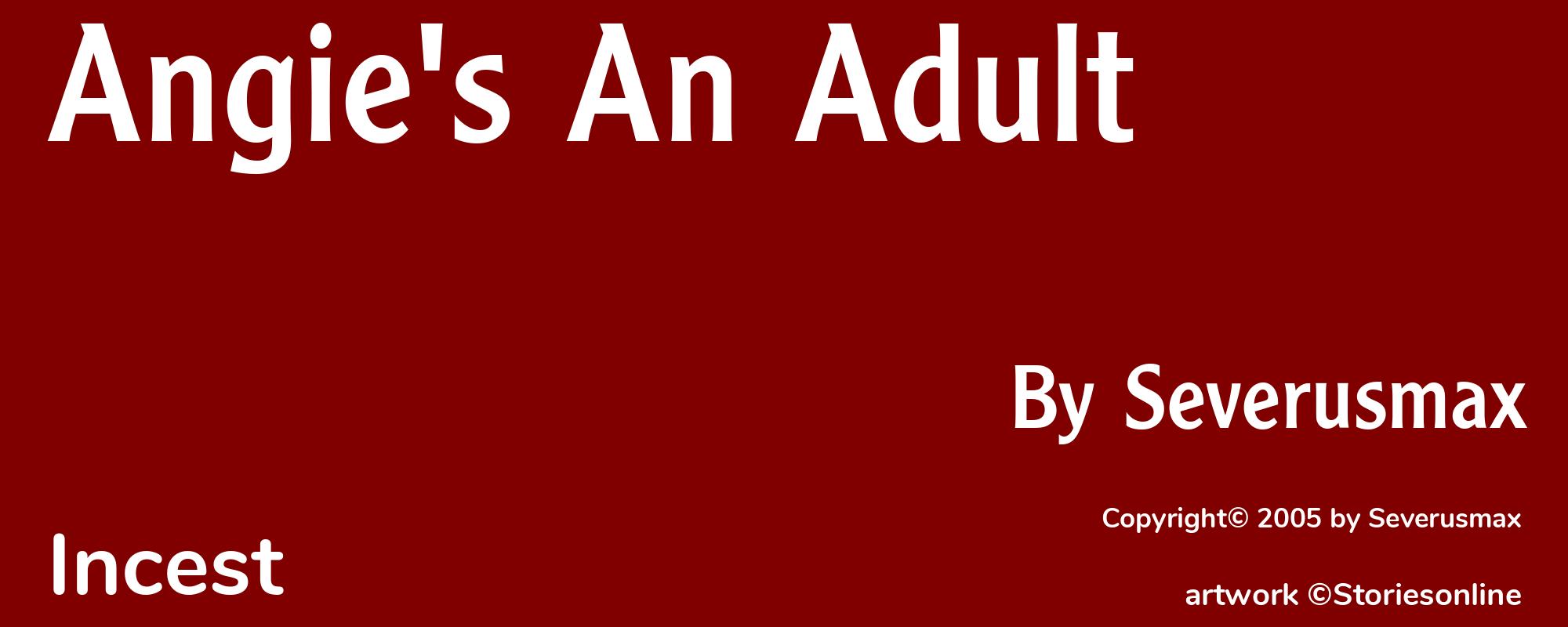 Angie's An Adult - Cover