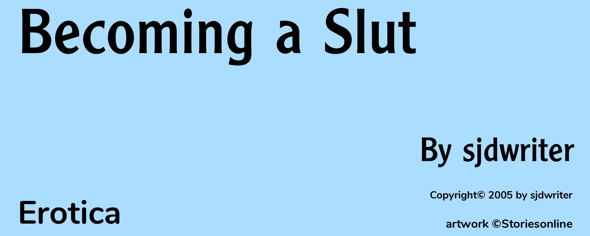 Becoming a Slut - Cover