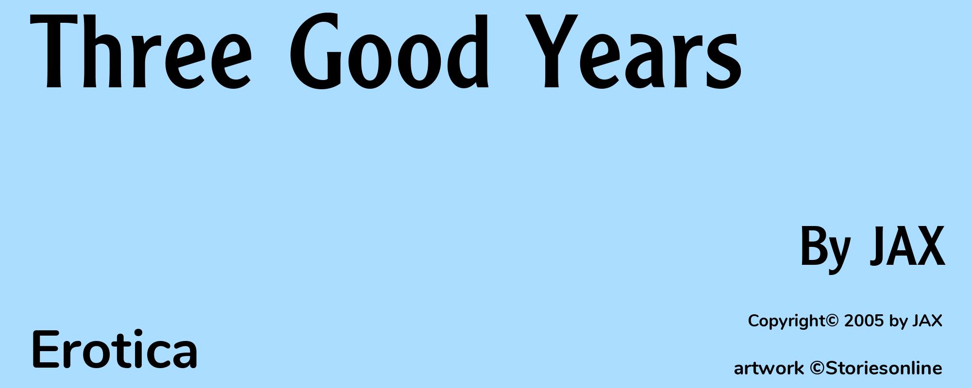 Three Good Years - Cover