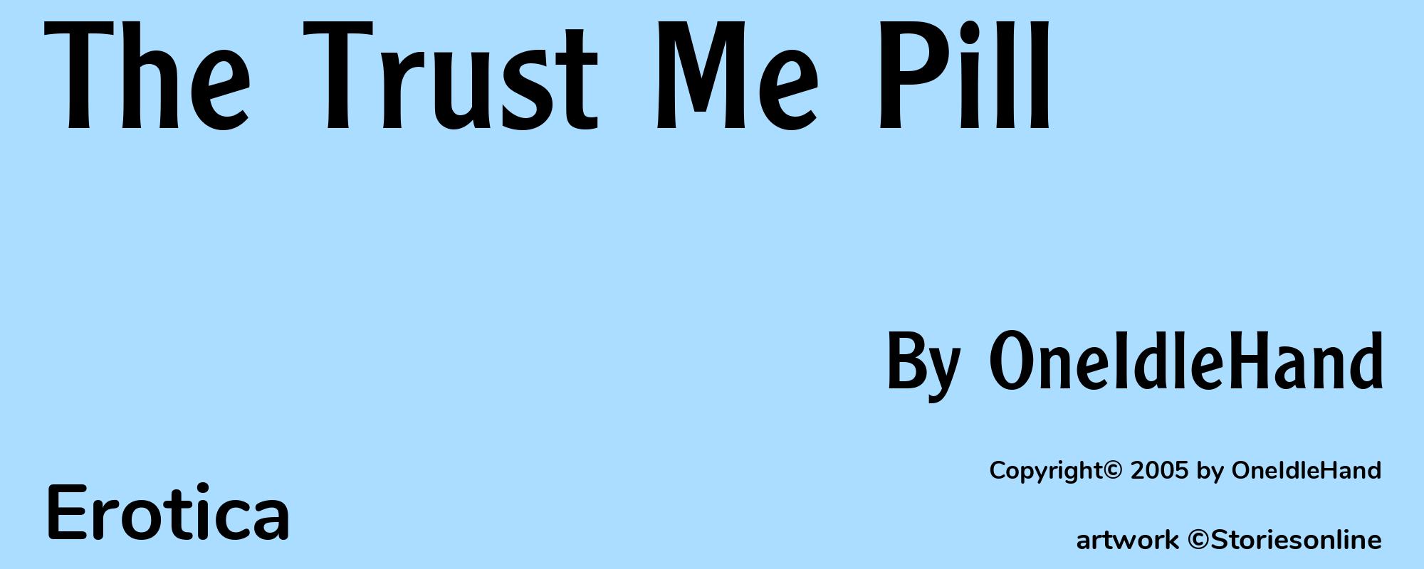The Trust Me Pill - Cover