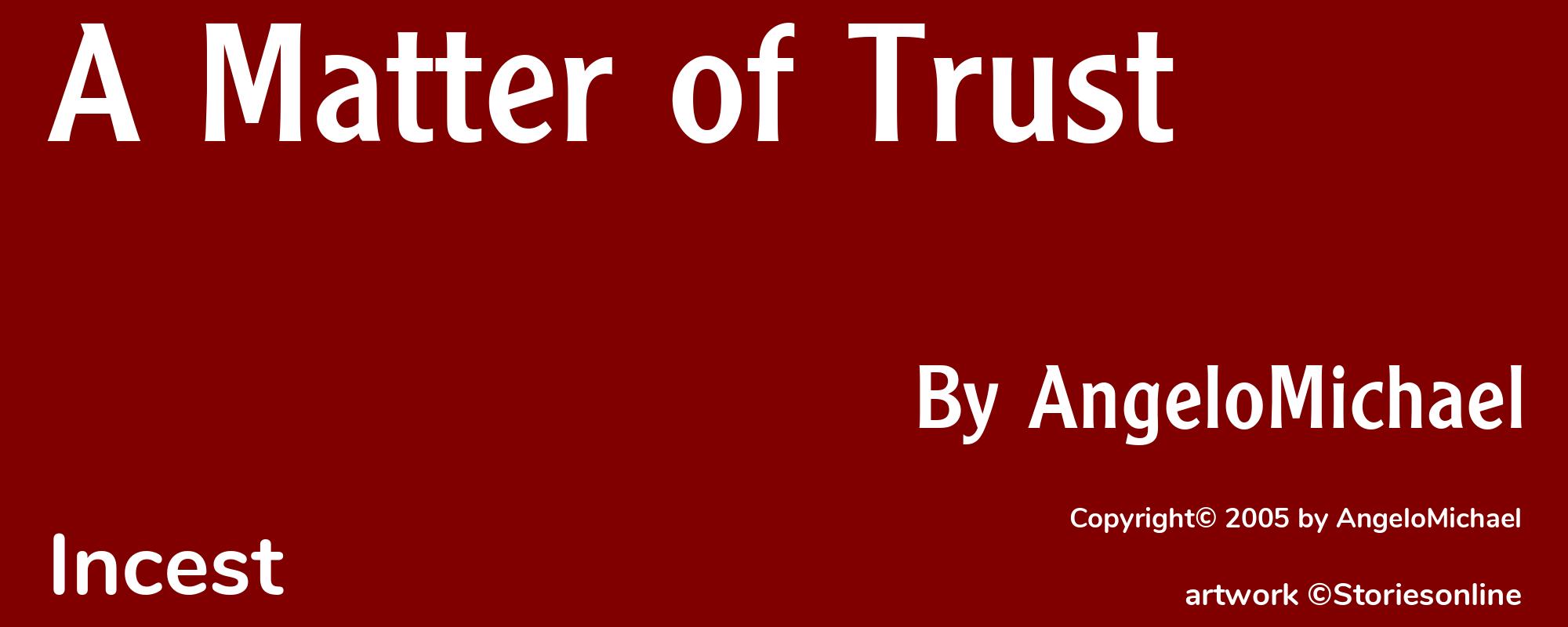 A Matter of Trust - Cover