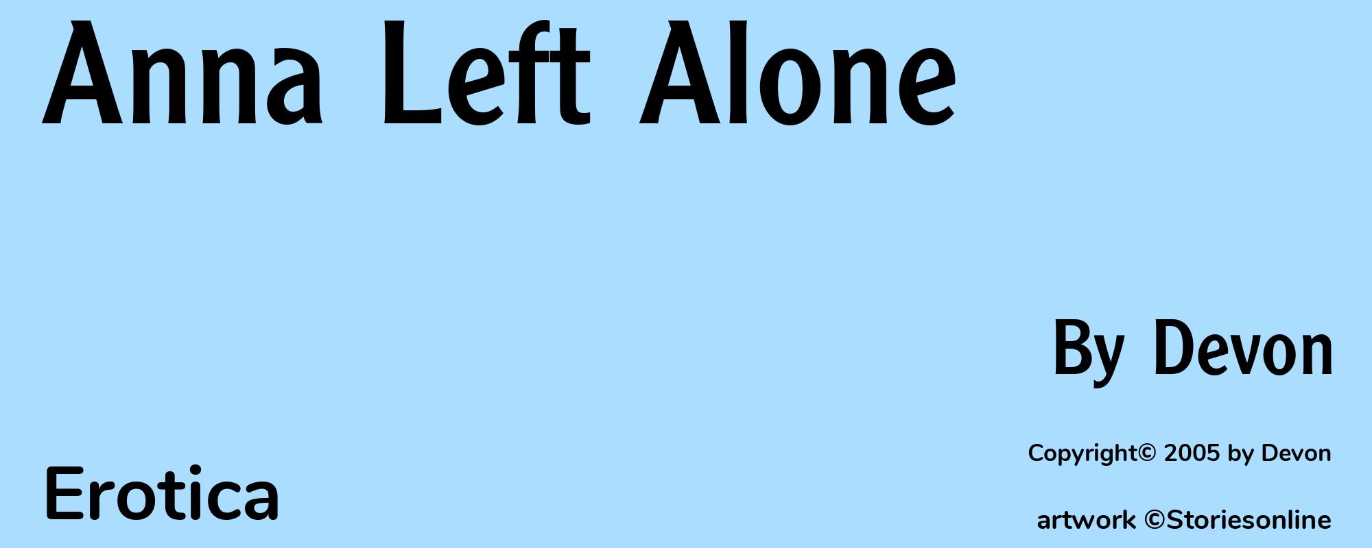Anna Left Alone - Cover
