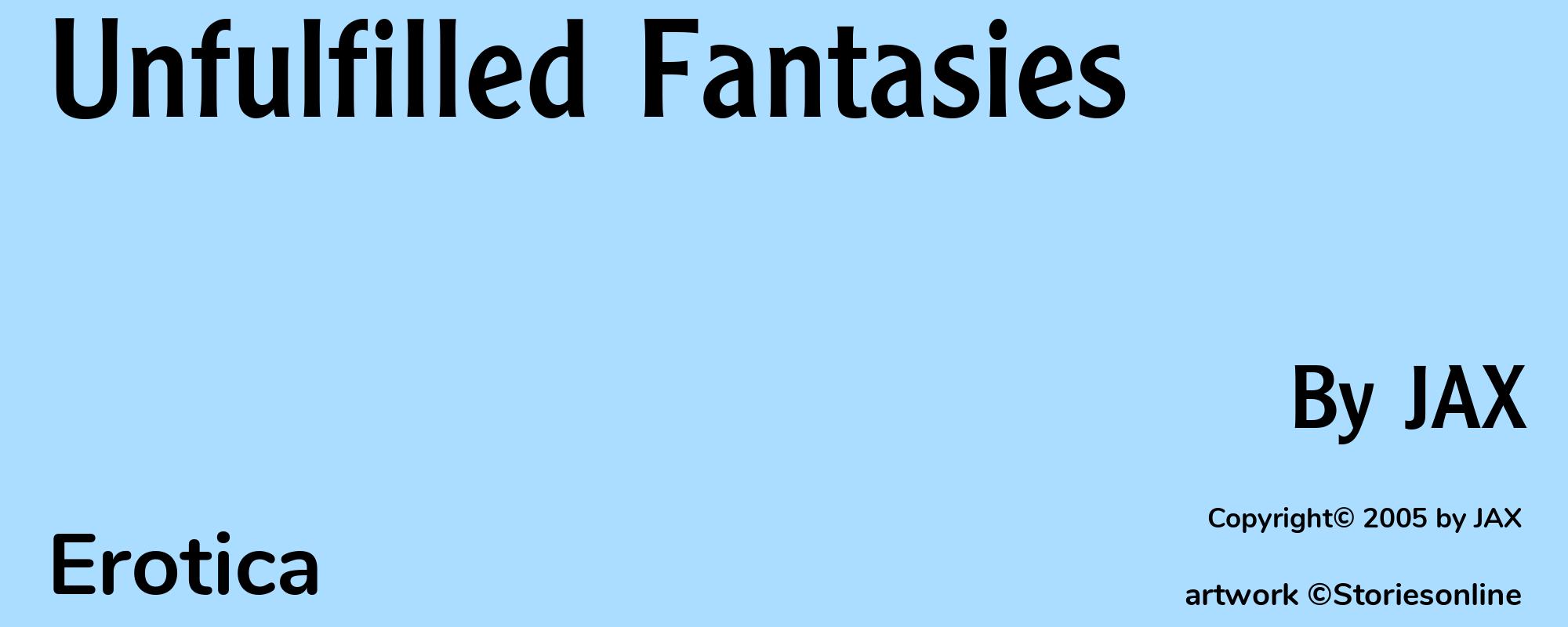 Unfulfilled Fantasies - Cover