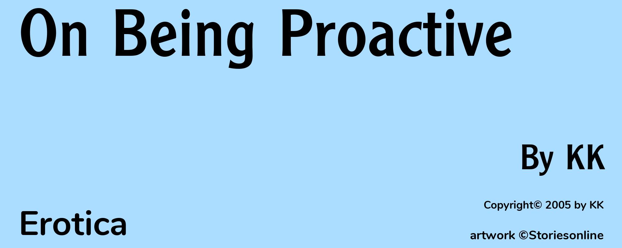 On Being Proactive - Cover