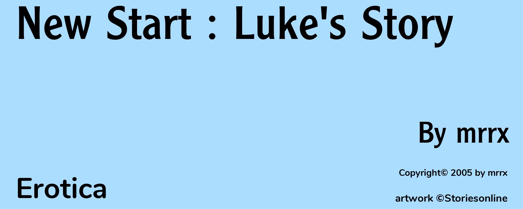 New Start : Luke's Story - Cover
