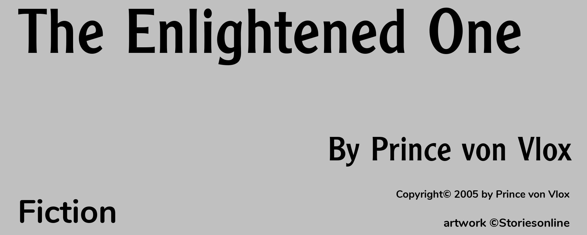 The Enlightened One - Cover