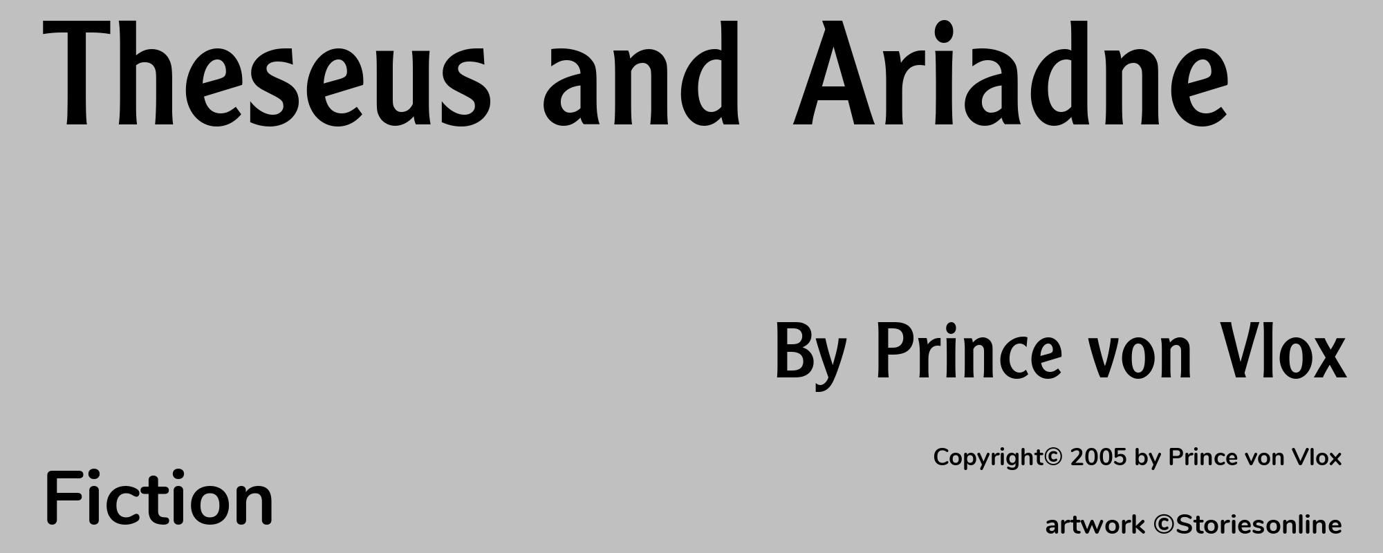 Theseus and Ariadne - Cover
