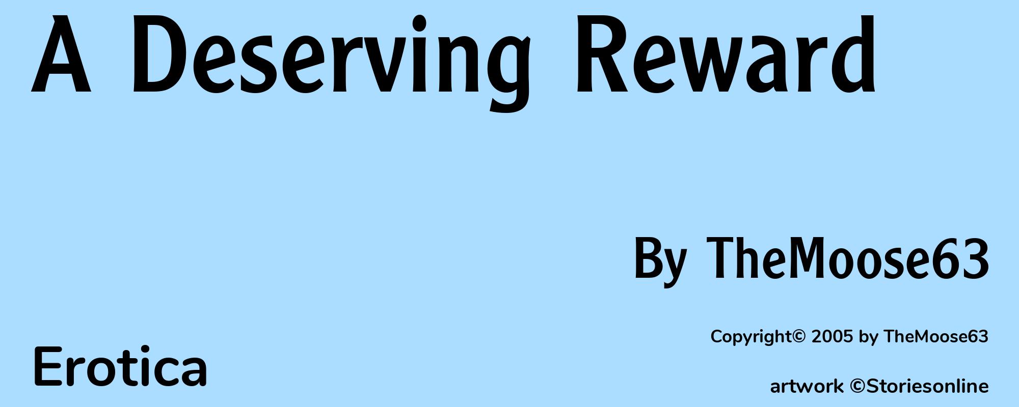 A Deserving Reward - Cover