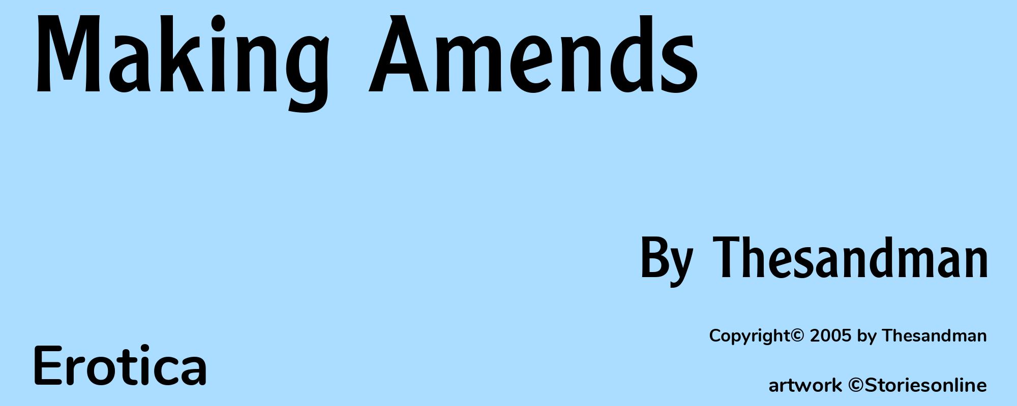 Making Amends - Cover