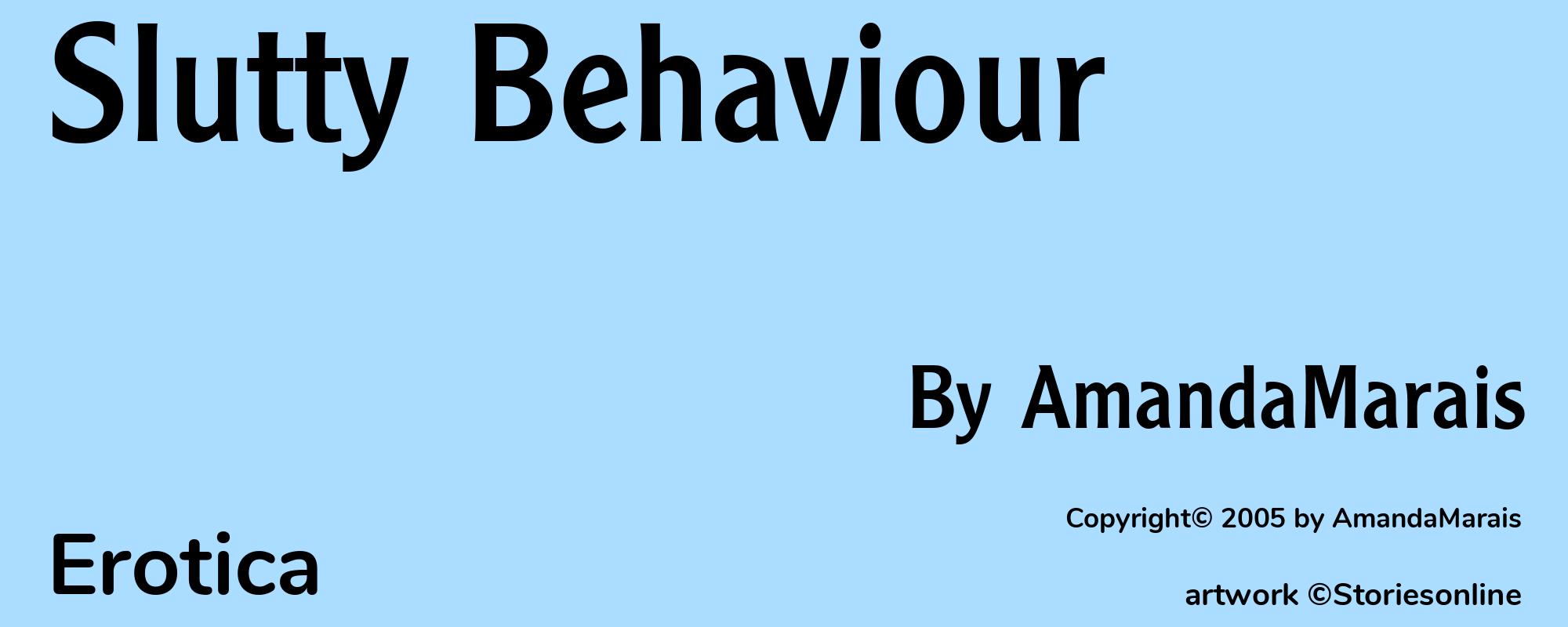 Slutty Behaviour - Cover
