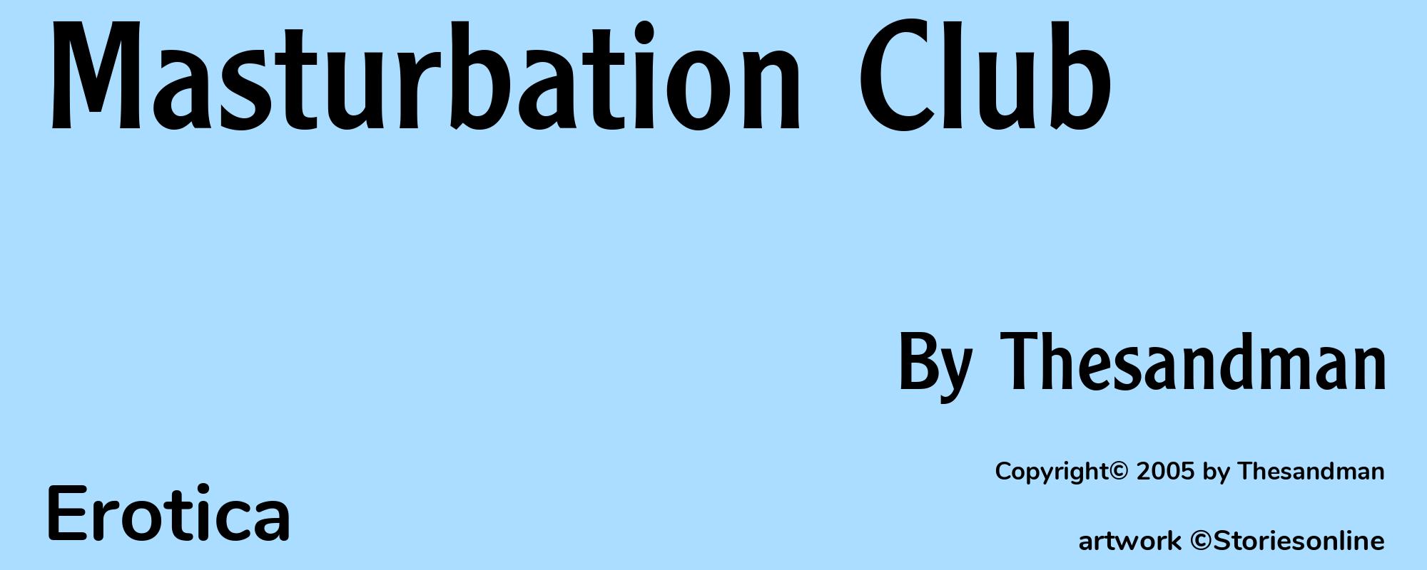 Masturbation Club - Cover