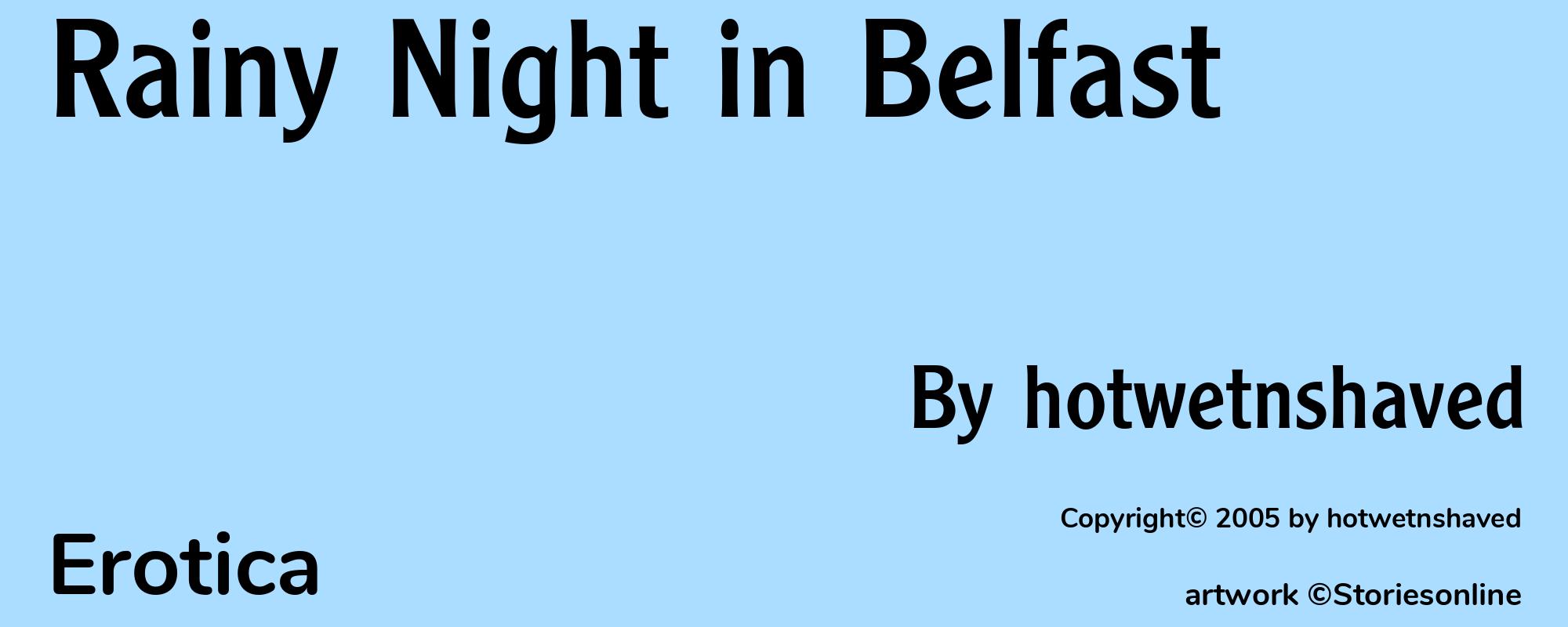 Rainy Night in Belfast - Cover