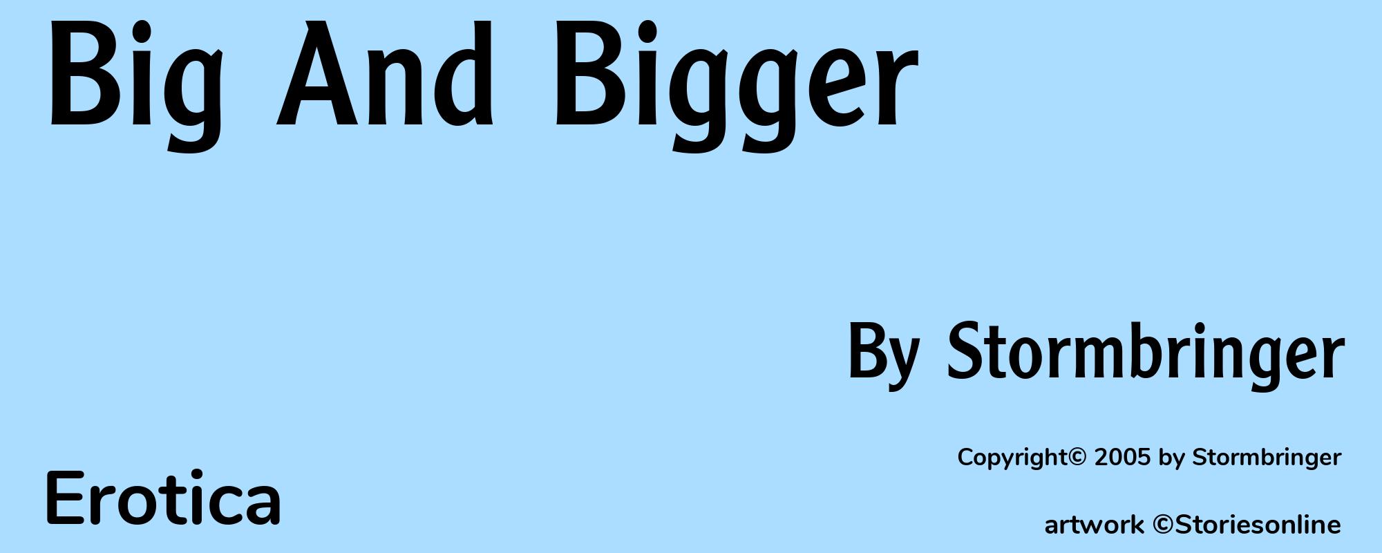 Big And Bigger - Cover