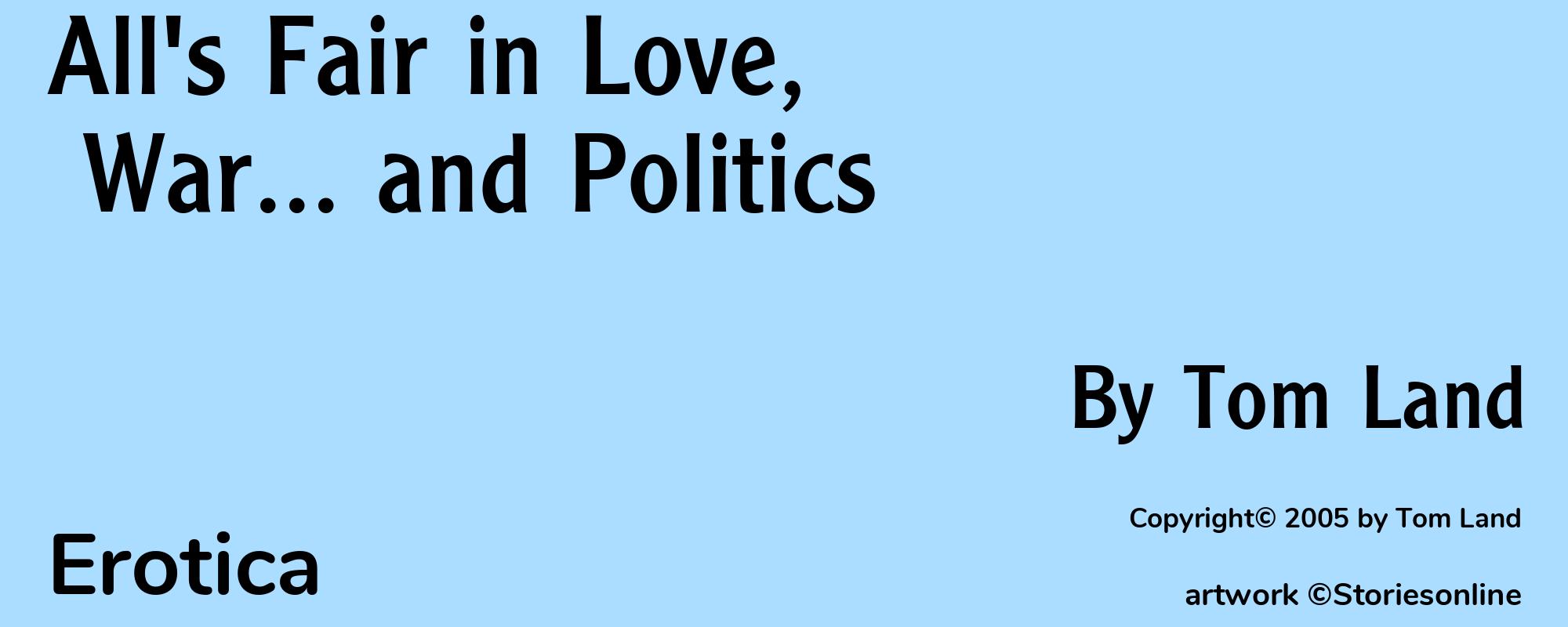 All's Fair in Love, War... and Politics - Cover