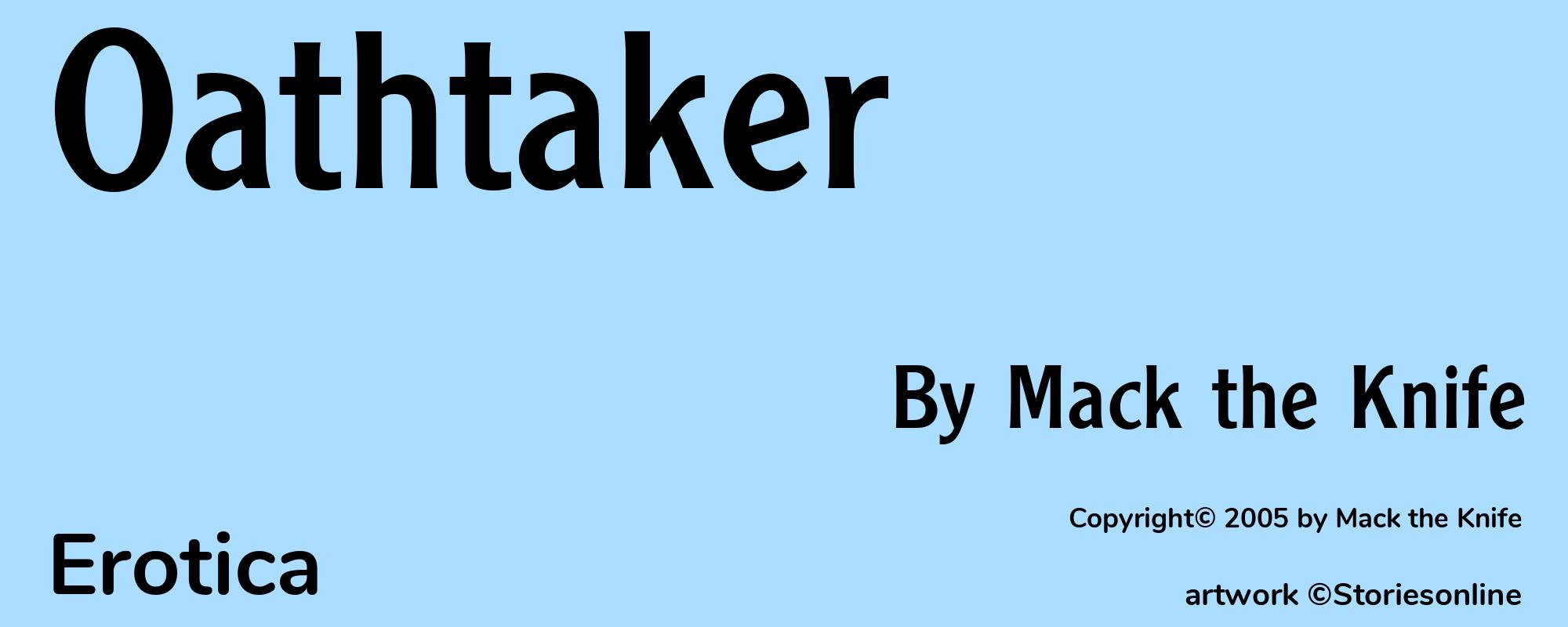 Oathtaker - Cover
