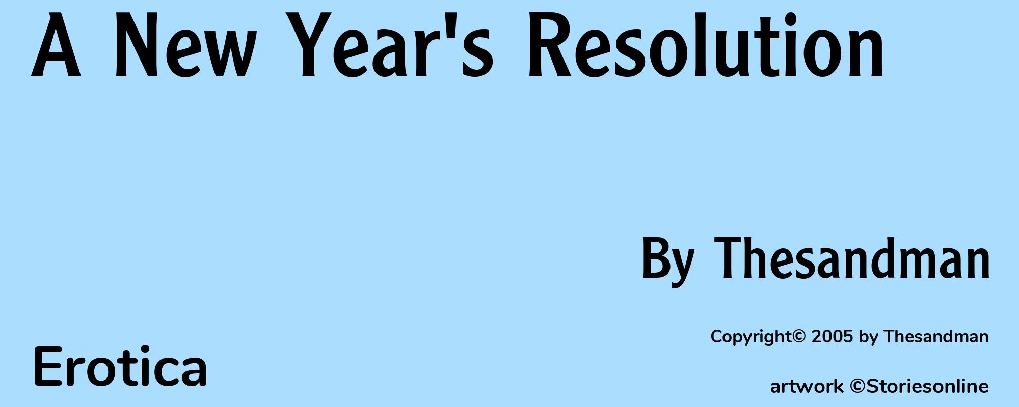 A New Year's Resolution - Cover