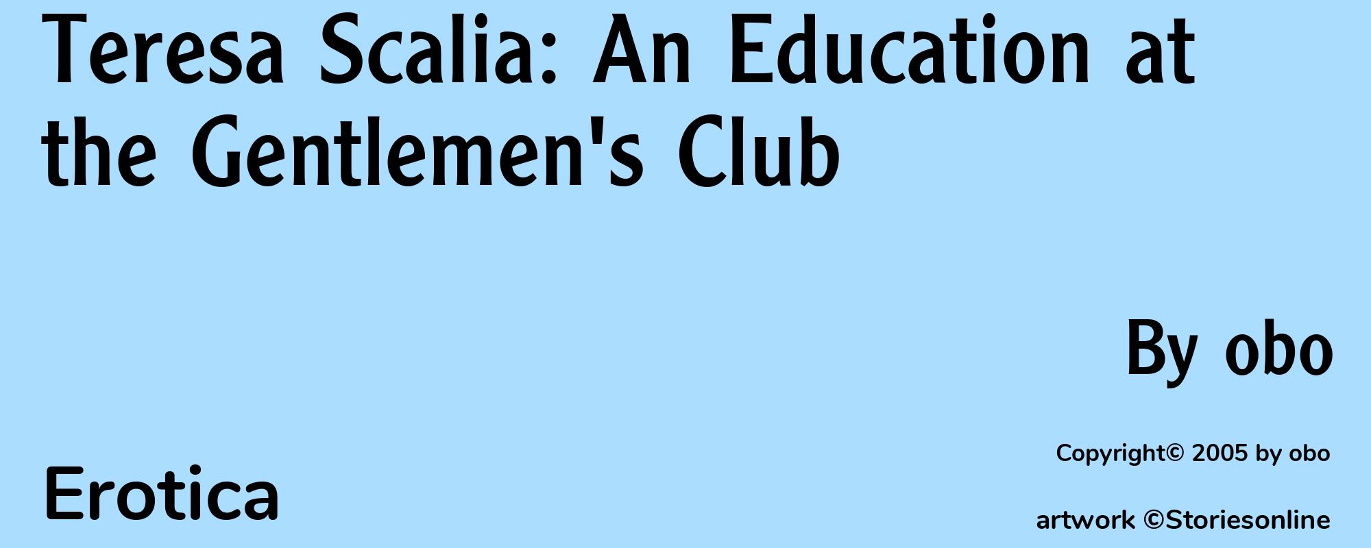 Teresa Scalia: An Education at the Gentlemen's Club - Cover
