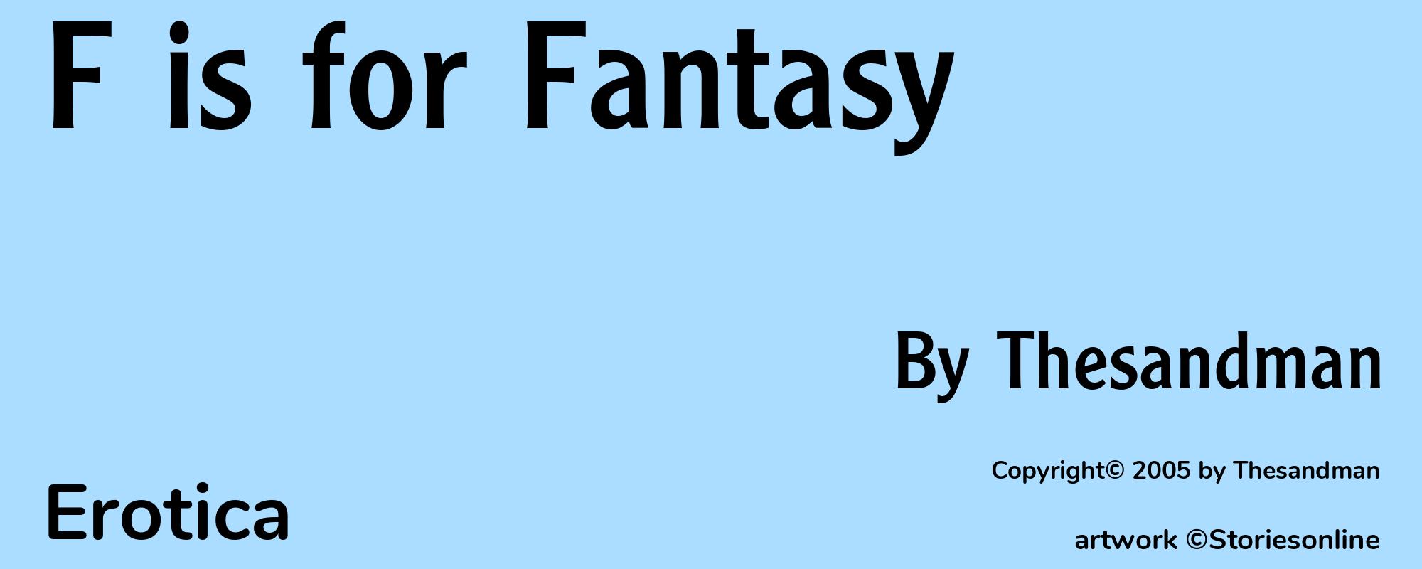 F is for Fantasy - Cover
