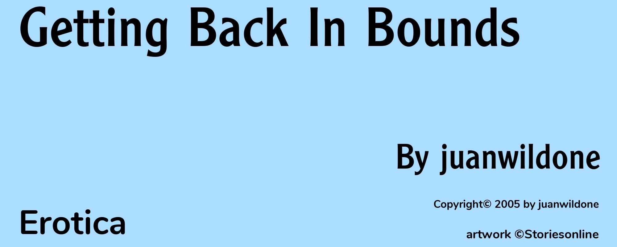 Getting Back In Bounds - Cover