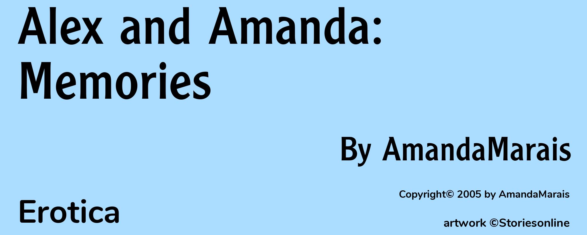 Alex and Amanda: Memories - Cover