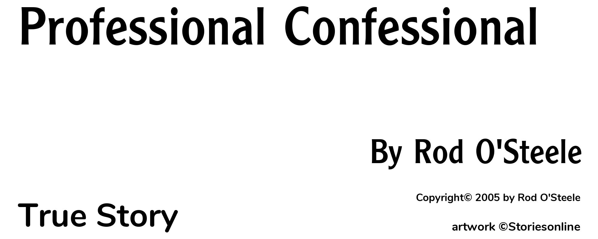 Professional Confessional - Cover