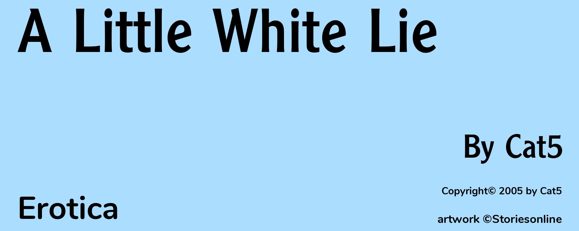 A Little White Lie - Cover