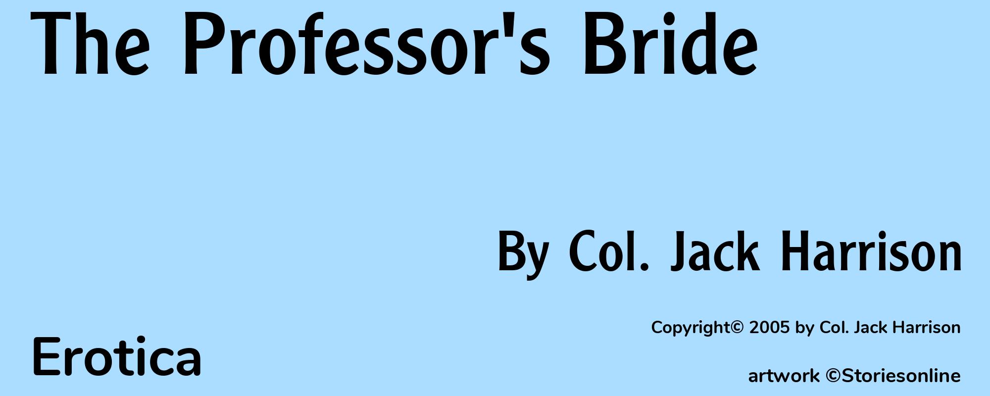 The Professor's Bride - Cover