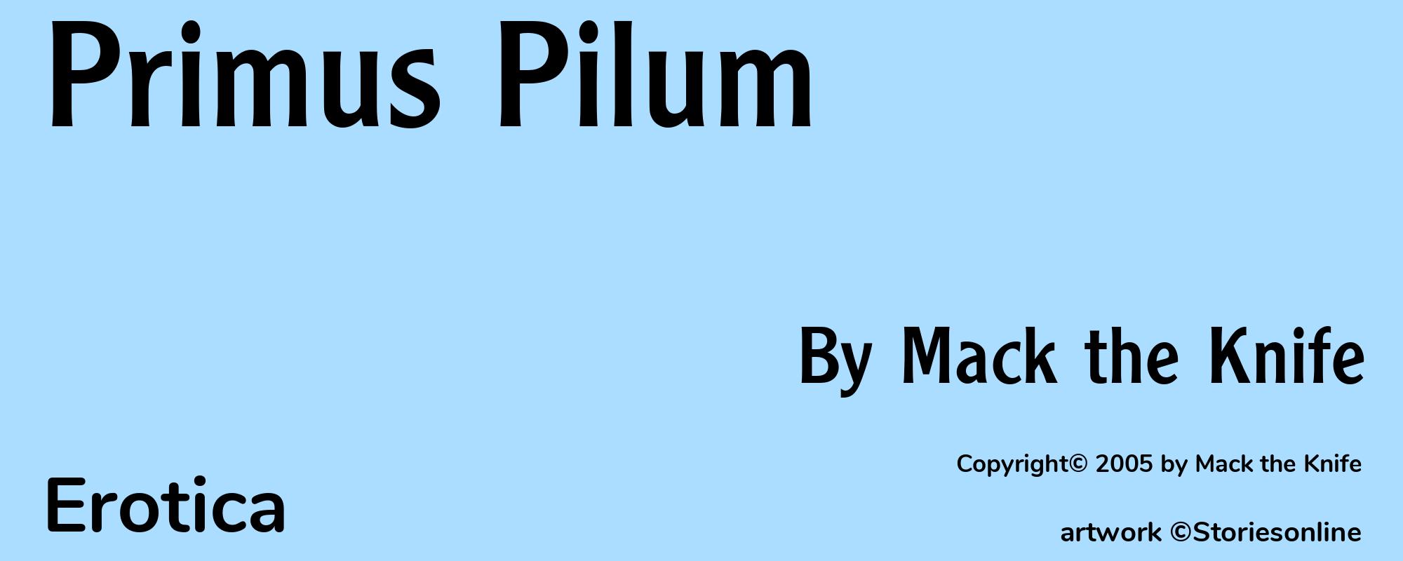 Primus Pilum - Cover