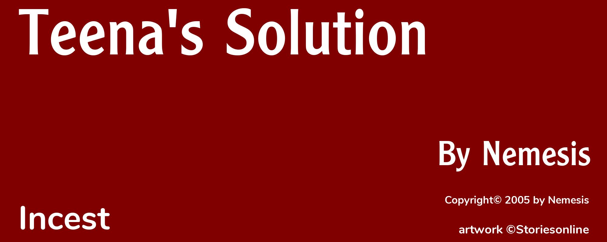 Teena's Solution - Cover