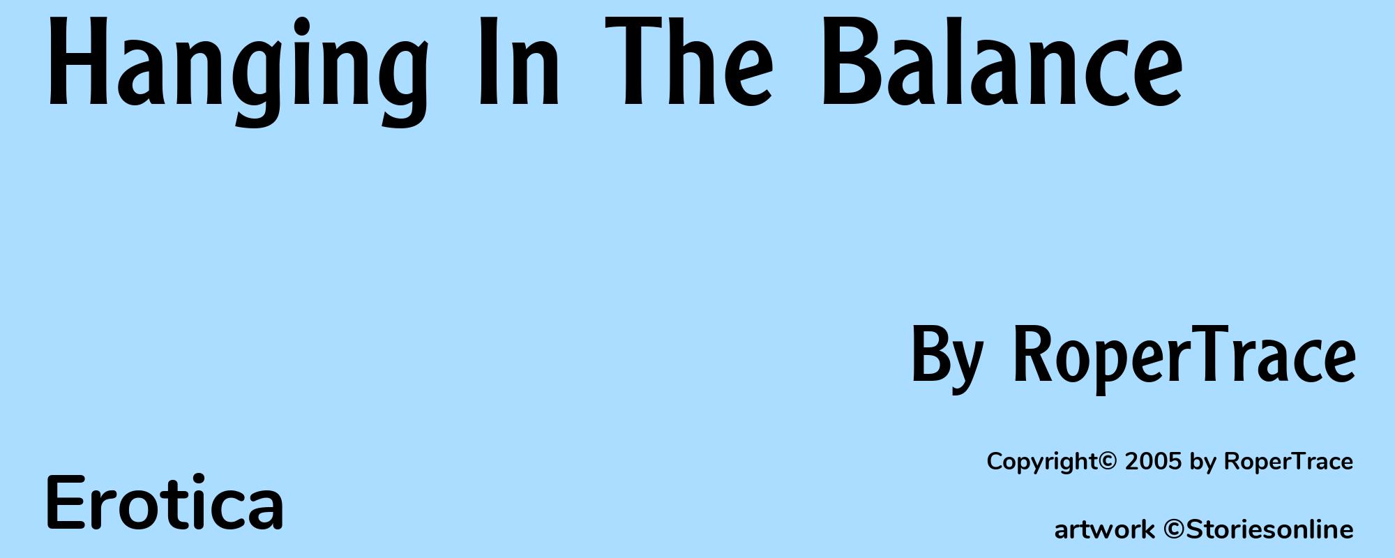 Hanging In The Balance - Cover