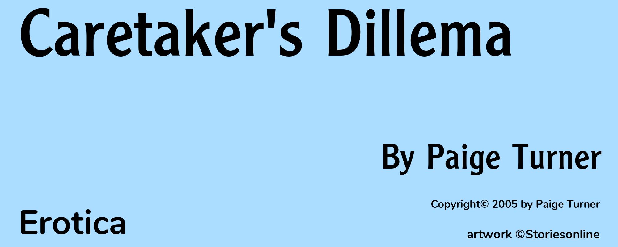Caretaker's Dillema - Cover