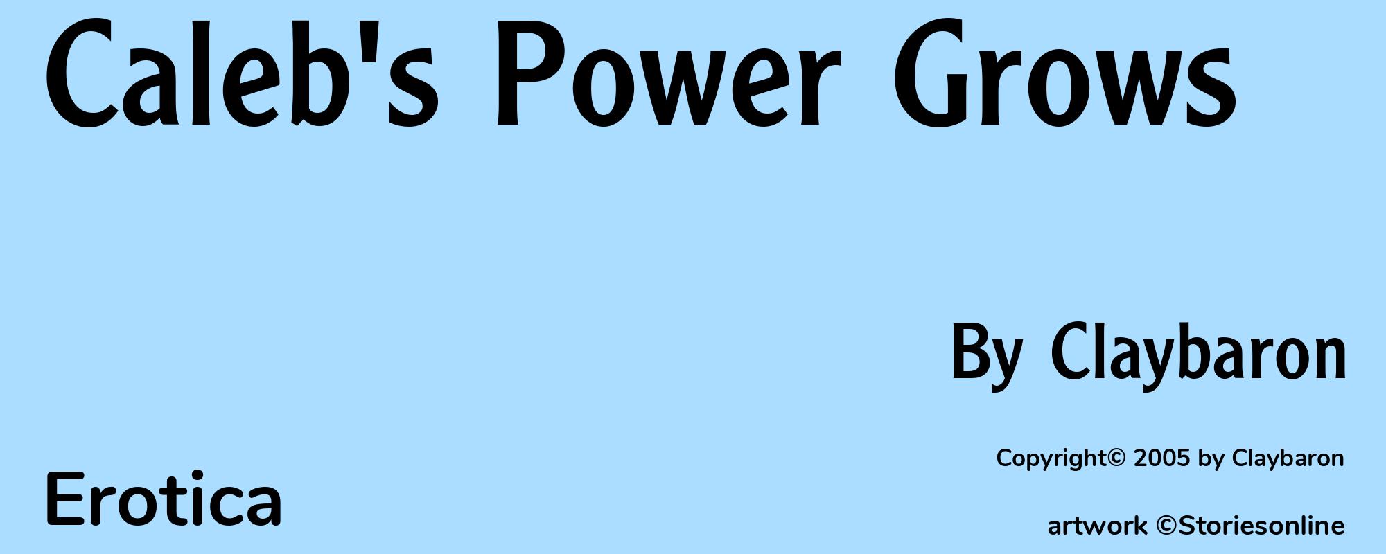 Caleb's Power Grows - Cover