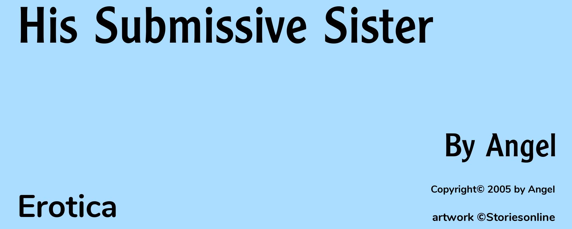 His Submissive Sister - Cover