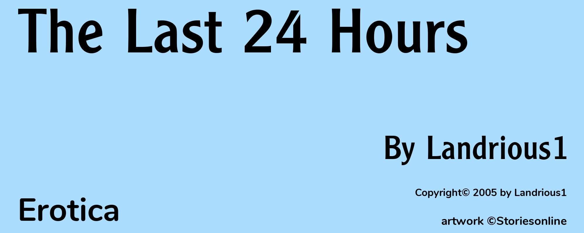 The Last 24 Hours - Cover