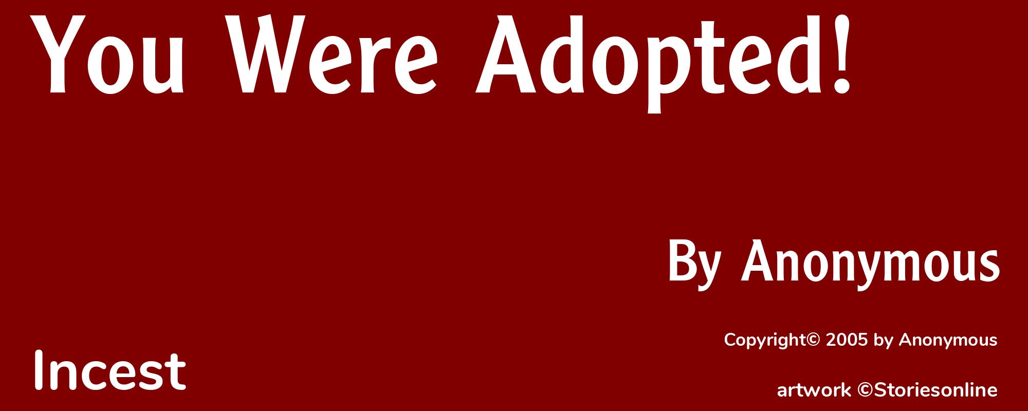 You Were Adopted! - Cover