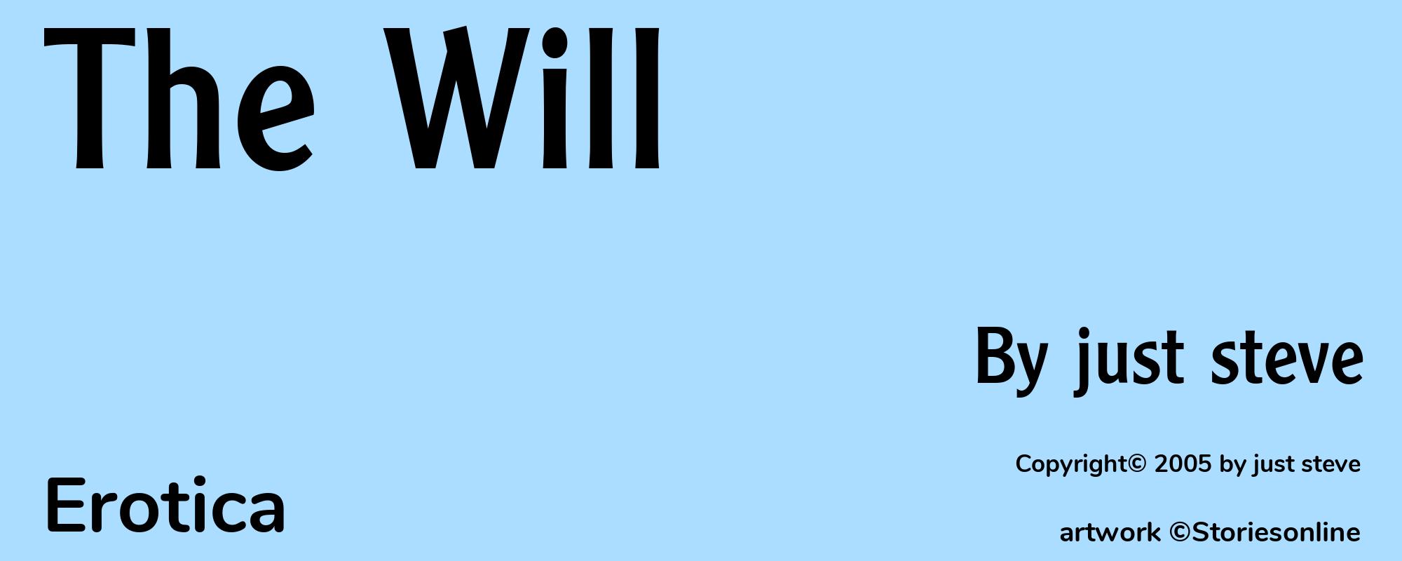 The Will - Cover