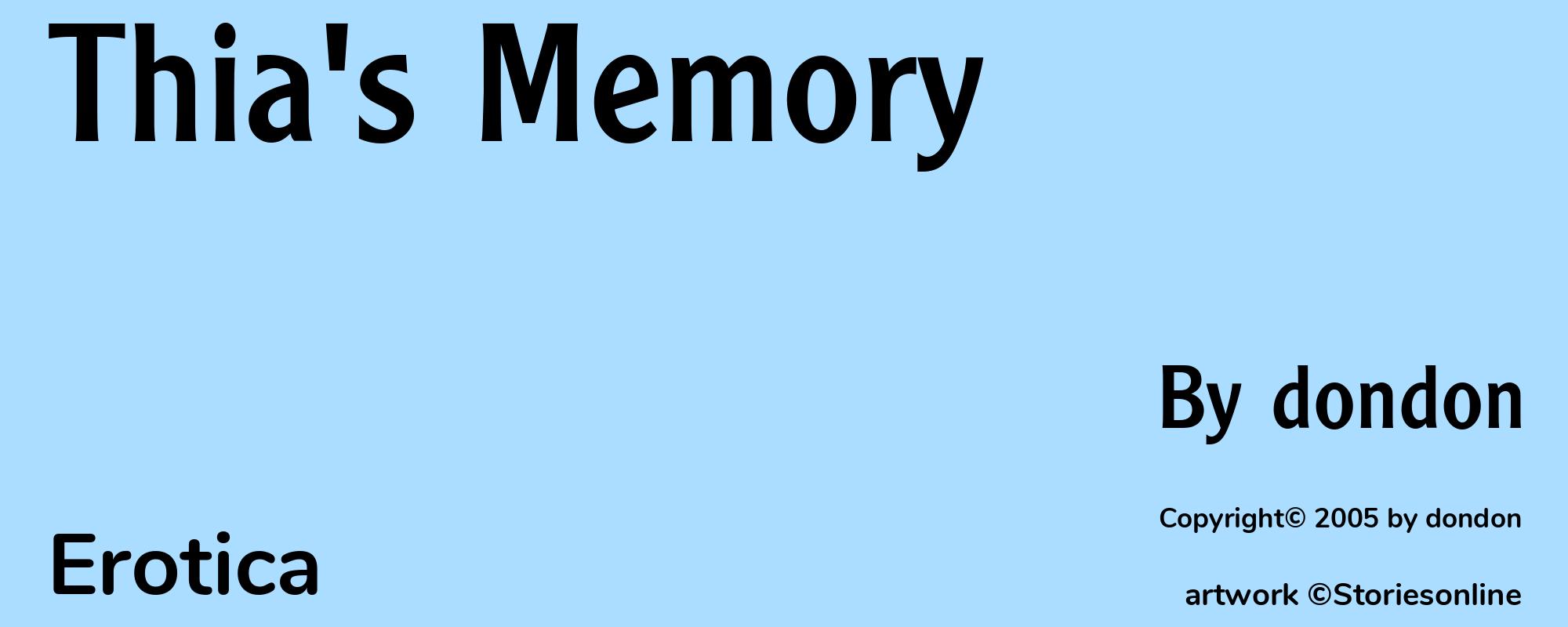 Thia's Memory - Cover