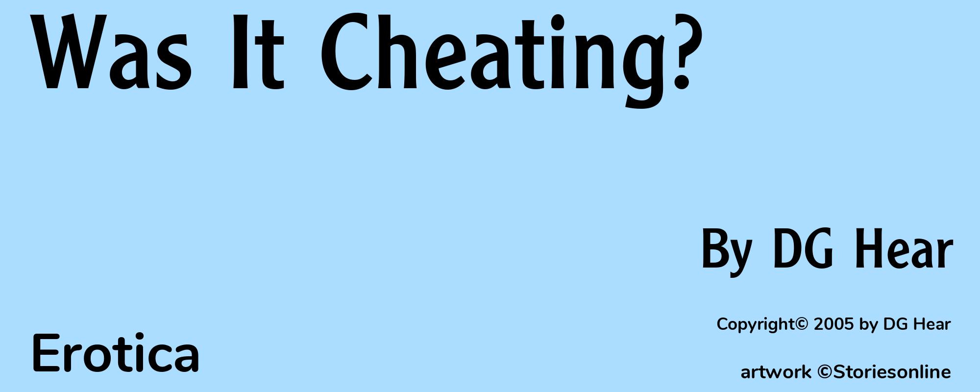 Was It Cheating? - Cover
