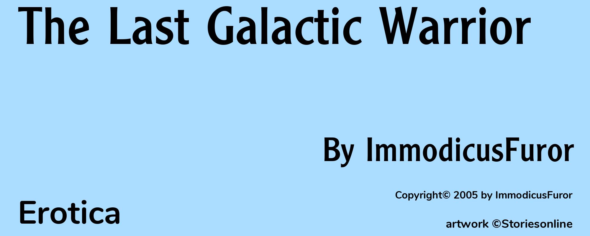 The Last Galactic Warrior - Cover