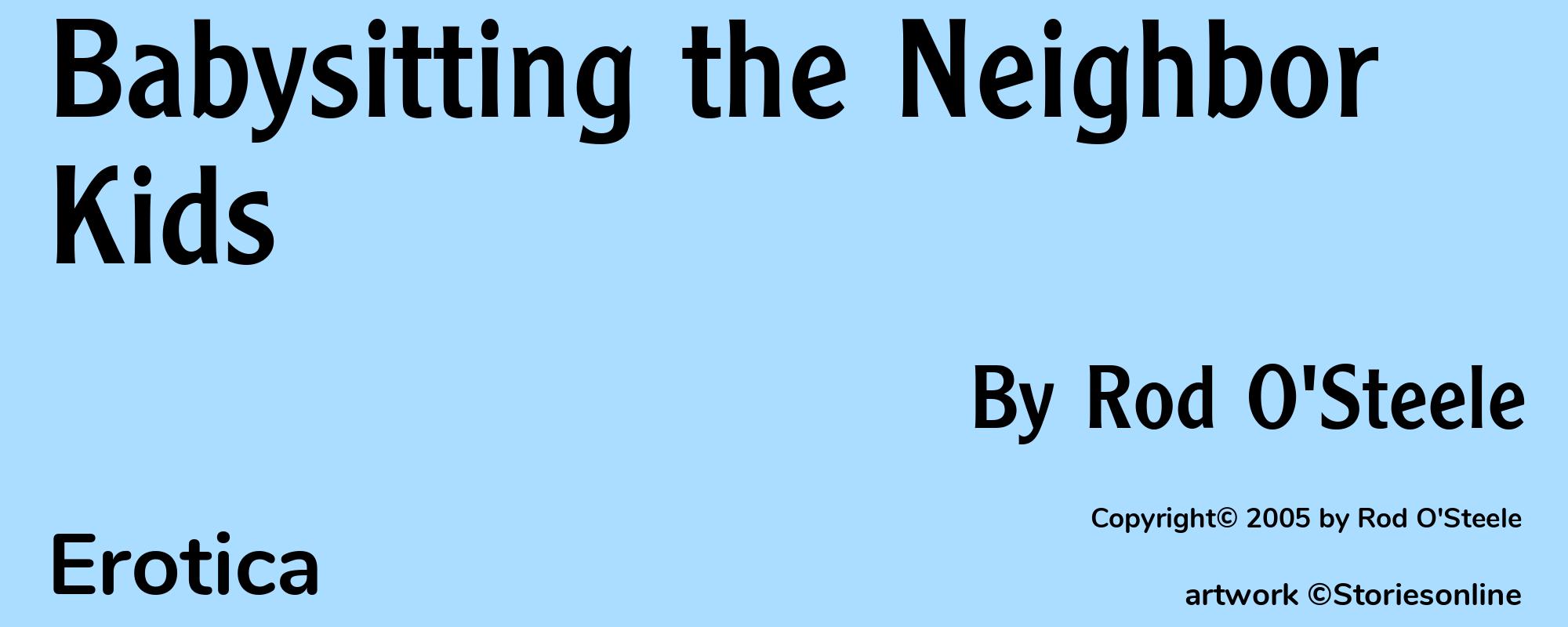 Babysitting the Neighbor Kids - Cover