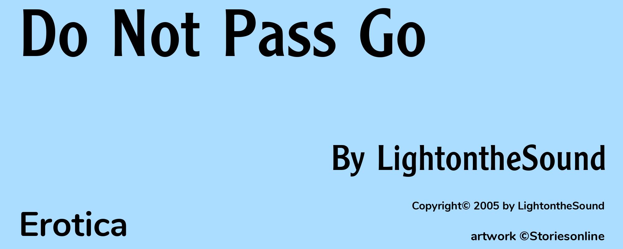 Do Not Pass Go - Cover