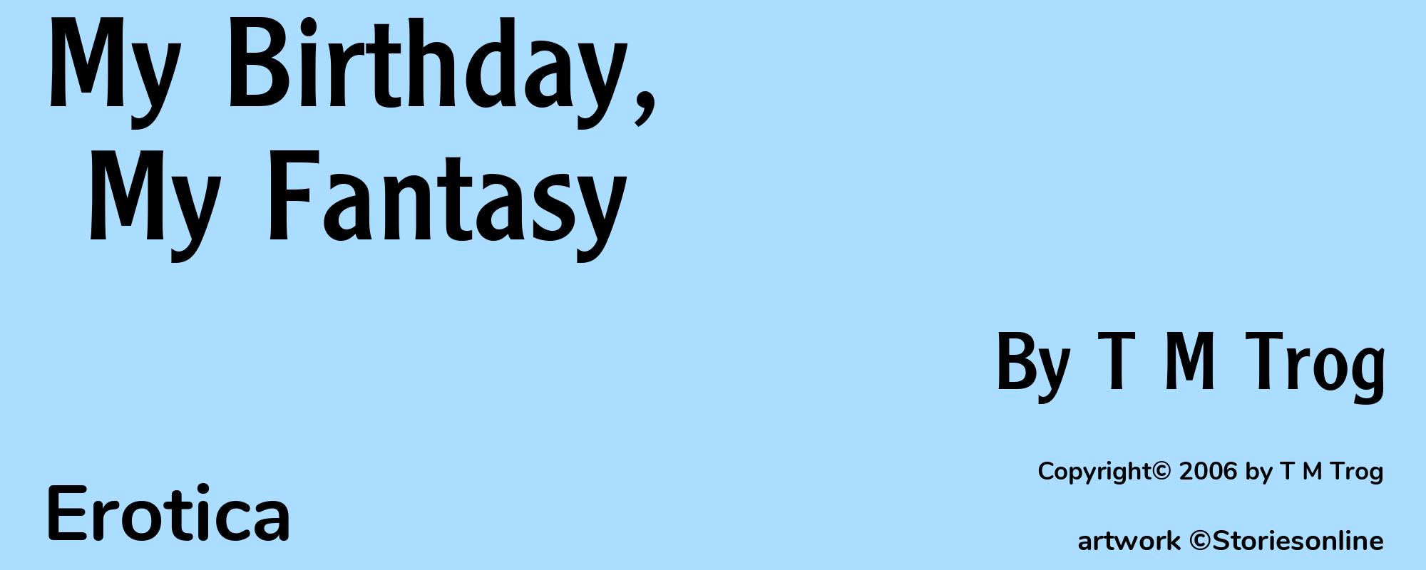 My Birthday, My Fantasy - Cover