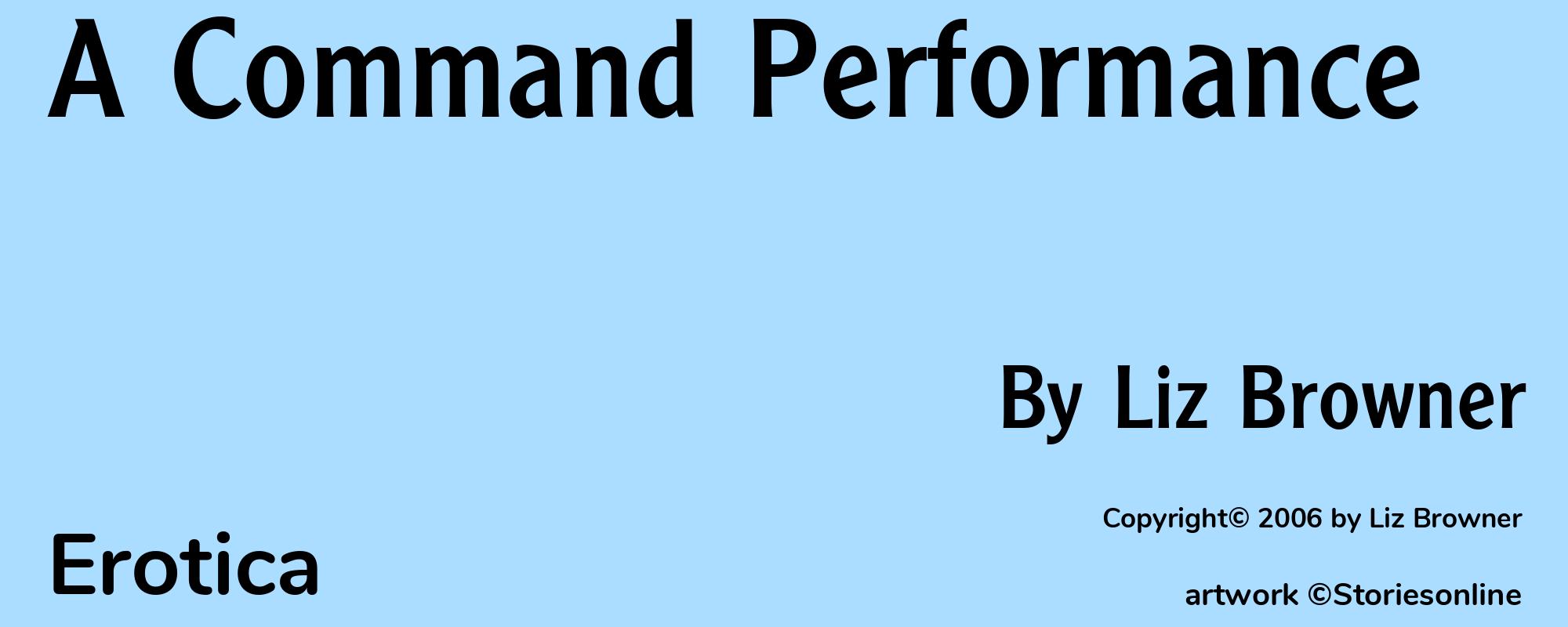 A Command Performance - Cover