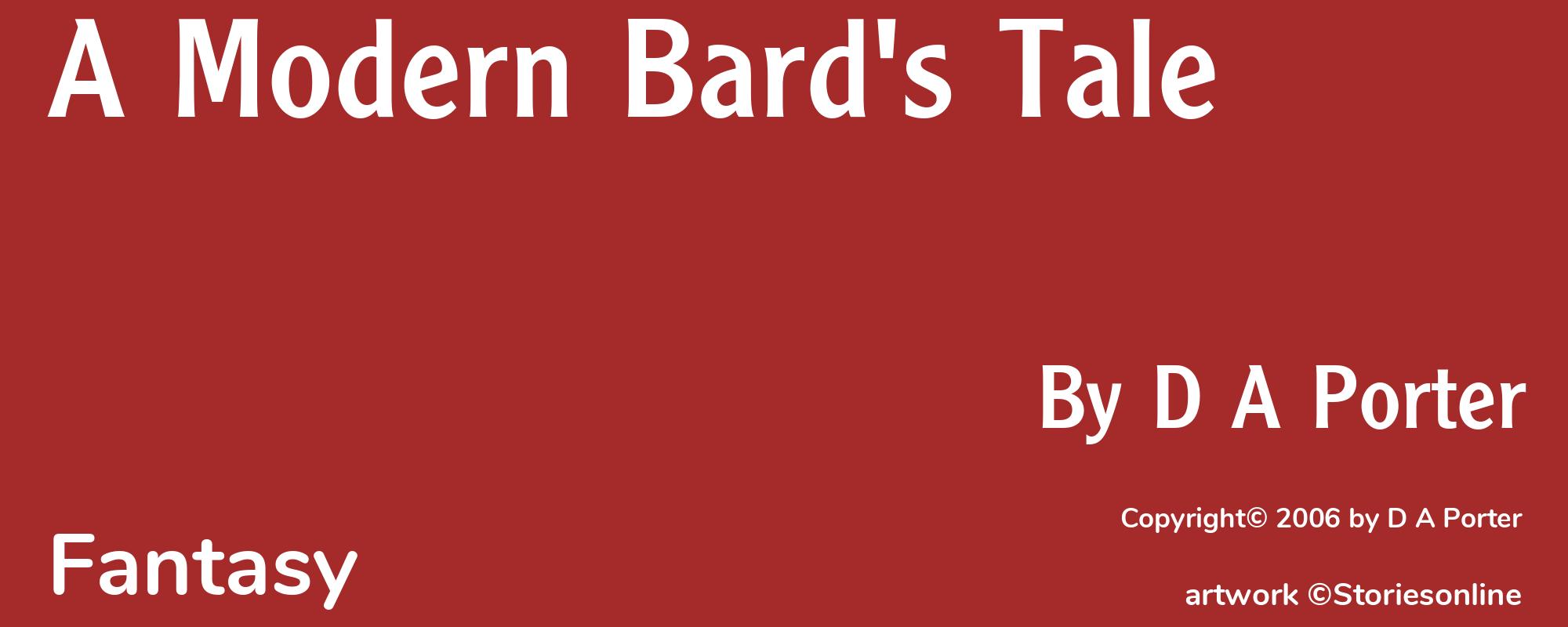 A Modern Bard's Tale - Cover