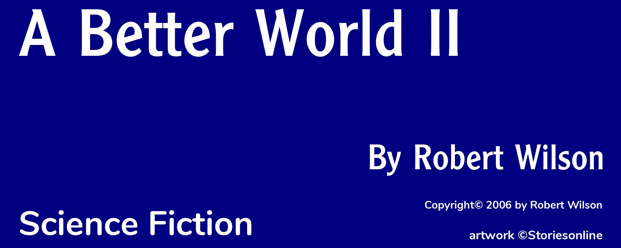 A Better World II - Cover